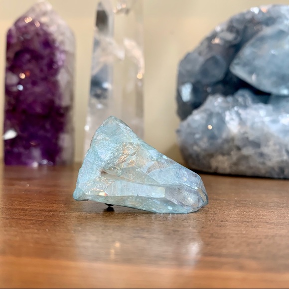 Healing Crystal - Aqua Aura Quartz Cluster - Picture 4 of 13